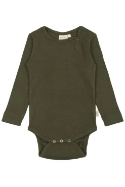 Outlet Body ls - Green Leaf Bodystocking Langærmet