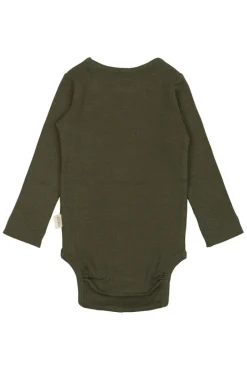 Outlet Body ls - Green Leaf Bodystocking Langærmet