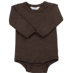 Body m/lange ærmer - Dark Brown Uldbodyer|Bodystocking Langærmet