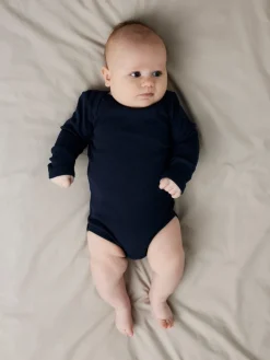 Body 5p ls solid rib - CHINA BLUE Multipack|Bodystocking Langærmet