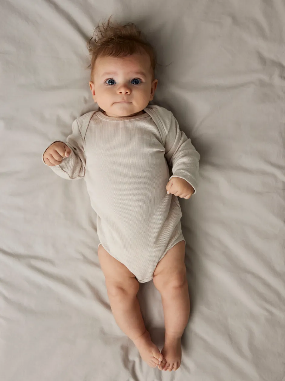 Body 5p ls solid rib - CHINA BLUE Multipack|Bodystocking Langærmet