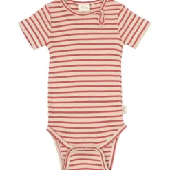 Best Body SS Striper - BERRYWHITE Bodystocking Kortærmet