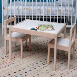 Best Bord- og stolesæt - hvid/natur Børn Børneborde & Stole
