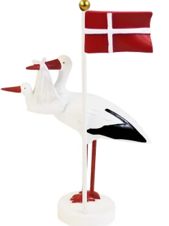 Online Bordpynt, flag med stork Børn Fødselsdagstoge