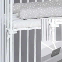 Outlet Boxspring bedside crib - Hvid Børn Side By Side Senge