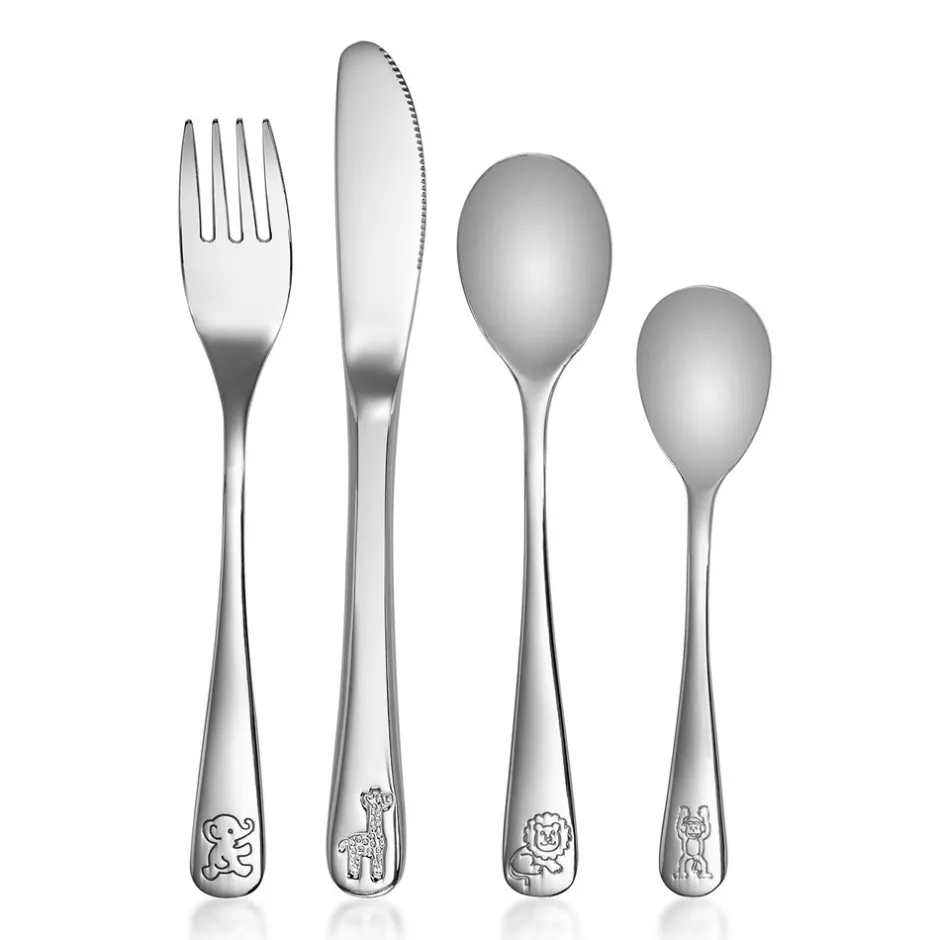 Sale Børnebestik I rustfrit stål, 4 stk. Bestik