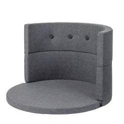 Børnesofa cirkel - mørkegrå/sortgrå knap Børn Tumlemøbler