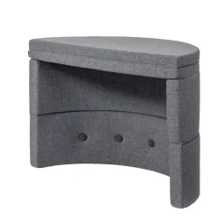 Børnesofa cirkel - mørkegrå/sortgrå knap Børn Tumlemøbler