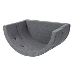 Børnesofa cirkel - mørkegrå/sortgrå knap Børn Tumlemøbler