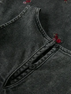 Sale Brynn Denim Spencer - Medium Grey Denim Juletøj|Kjoler