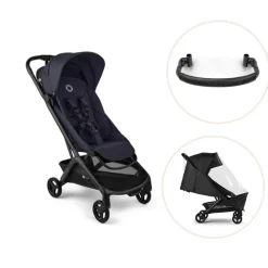Best Butterfly 2 inkl. bøjle og regnslag - Black/Deep Indigo Klapvogne Med Flade Sæder|Vognpakker