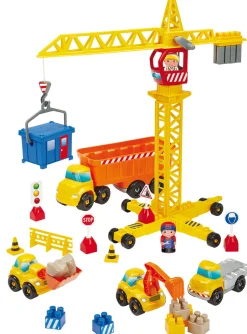 Online Byggeplads m/kran + køretøjer & figurer Legetøjsbiler