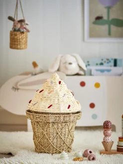 Discount Cillie Kurv m/låg, Natur, Søgræs Børn Kurve