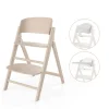 Clik&Fold 3in1 SET All Natural Dark - dark natural Børn Højstole Med Tilbehør