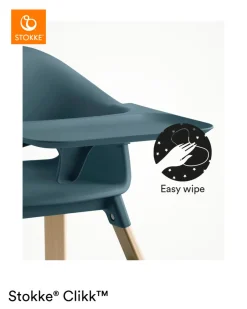 Clikk højstol - Fjord Blue Børn Højstole Med Tilbehør