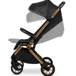 Outlet Cloe klapvogn - black onyx Klapvogne Med Flade Sæder|Rejseklapvogne