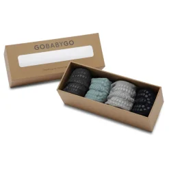 Hot Combo box - Bambus - GR/BL/GR Skridsikre Strømper