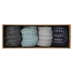 Hot Combo box - Bambus - GR/BL/GR Skridsikre Strømper