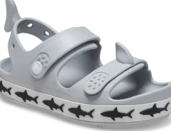 Best Crocband Cruiser Shark Sandal - LIGHT GREY Sandaler Med Åben Tå