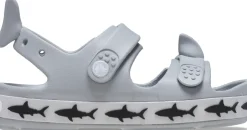 Best Crocband Cruiser Shark Sandal - LIGHT GREY Sandaler Med Åben Tå