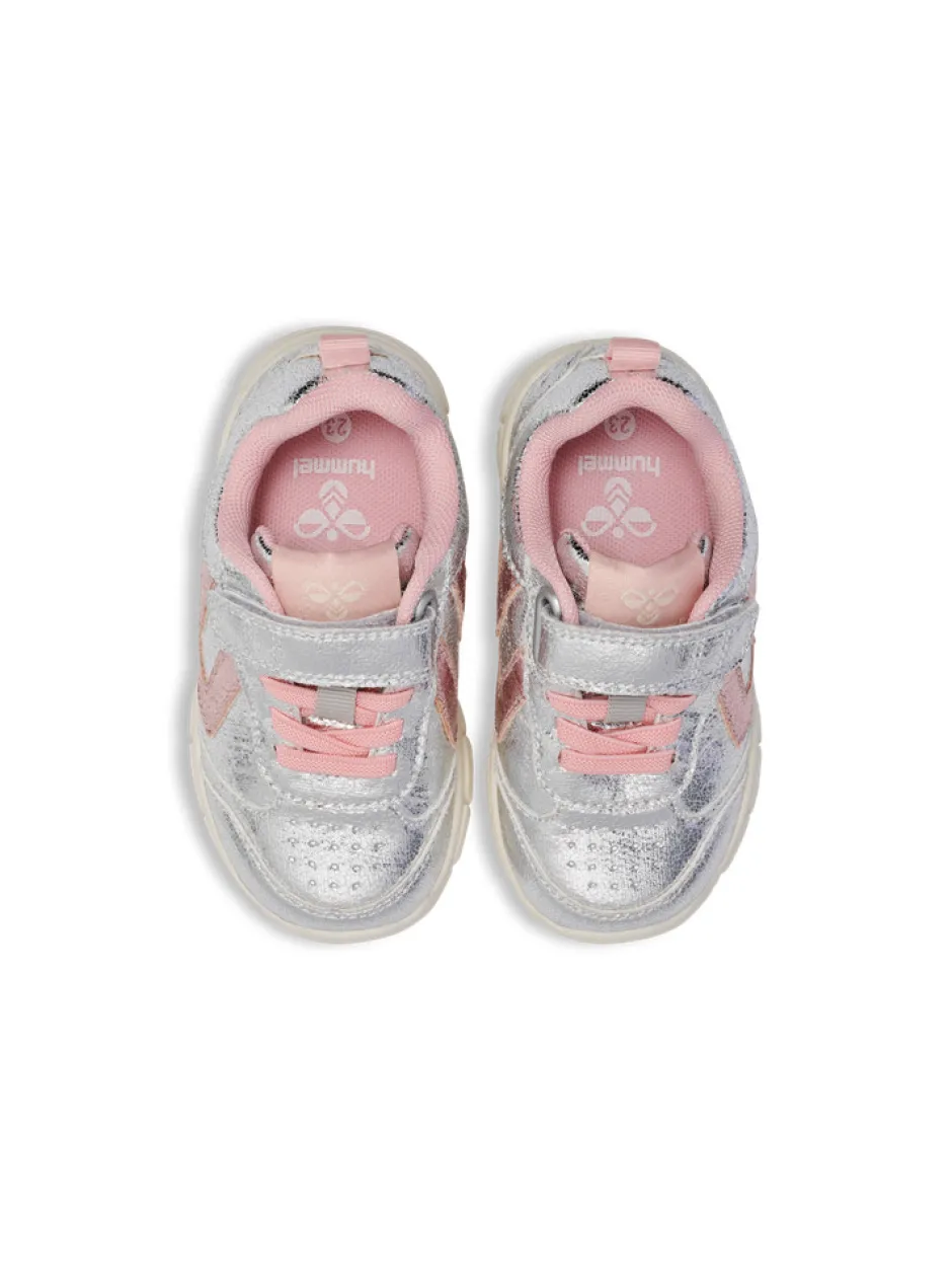 Hot Crosslite glitter infant - Silver Sneakers Med Velcro