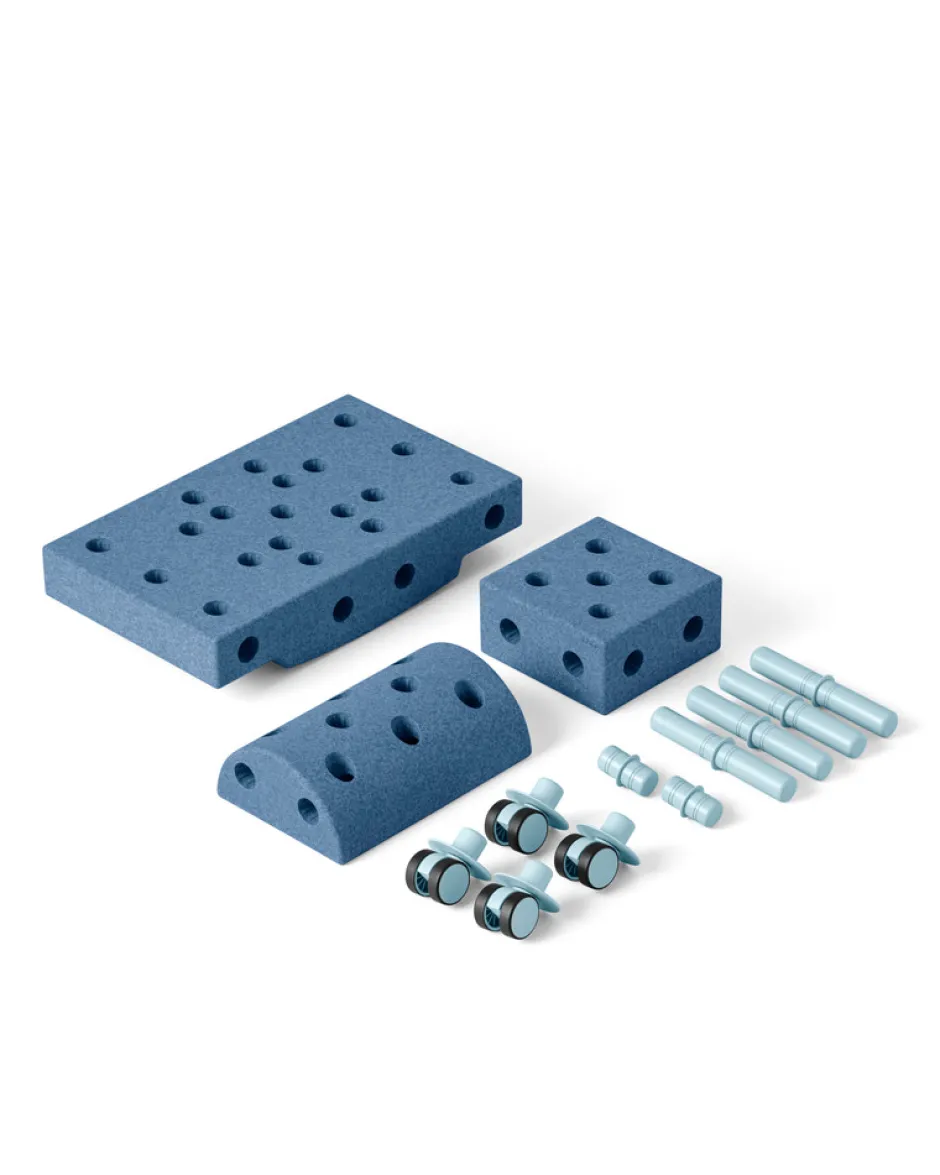 New Curiosity Set Deep Blue / Sky Blue Store Byggesæt|Tumlemøbler