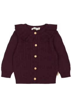 Outlet Dalia Cardigan - Dark Grape Cardigans, Veste & Trøjer