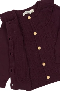 Outlet Dalia Cardigan - Dark Grape Cardigans, Veste & Trøjer