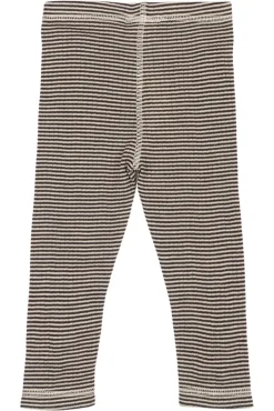 Outlet Dante Uld Leggings - Coffee Bean/Dark Off White Uldunderdele|Leggings