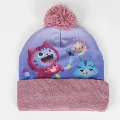 Hot 2-Delt Hue og vante sæt - Gabby's Dollhouse - LRØD/LILLA Luffer & Vanter|Elefanthuer & Huer