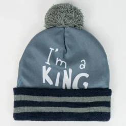 Best 2-Delt Hue og vante sæt - Lion King - GRÅ/BLÅ Luffer & Vanter|Elefanthuer & Huer