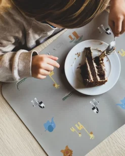 Hot Dækkeserviet - safari oliven grå Service