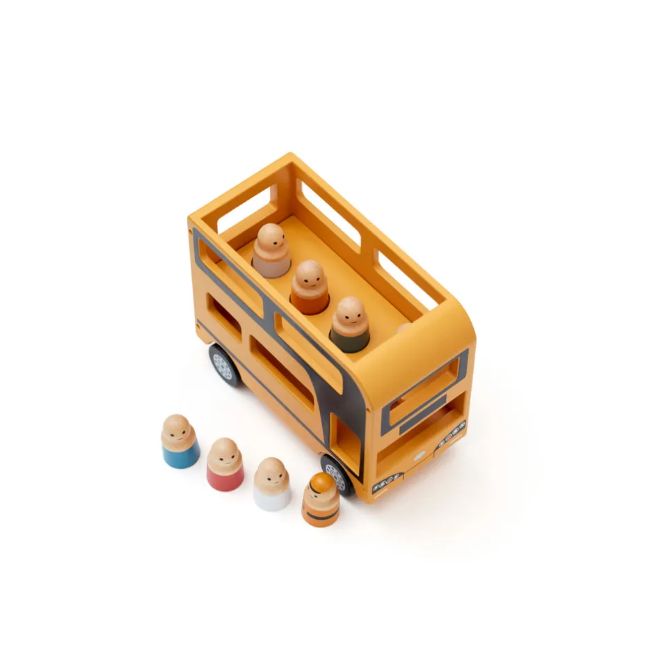 Dobbeltdækkerbus i træ Legetøjsbiler