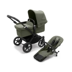 Clearance Donkey 5 mono complete - forest green/black stel Søskende/Tvillingevogne|Kombivogne Med Ergonomiske Sæder