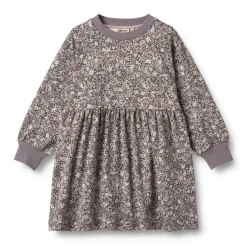 Best Dorthea Jersey Kjole - Purple stone flowers Kjoler