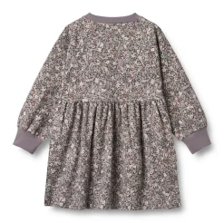 Best Dorthea Jersey Kjole - Purple stone flowers Kjoler