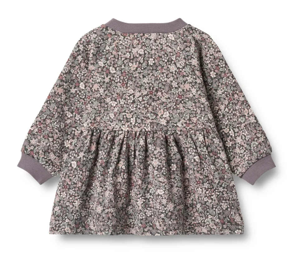 Online Dorthea Jersey Kjole - Purple stone flowers Kjoler