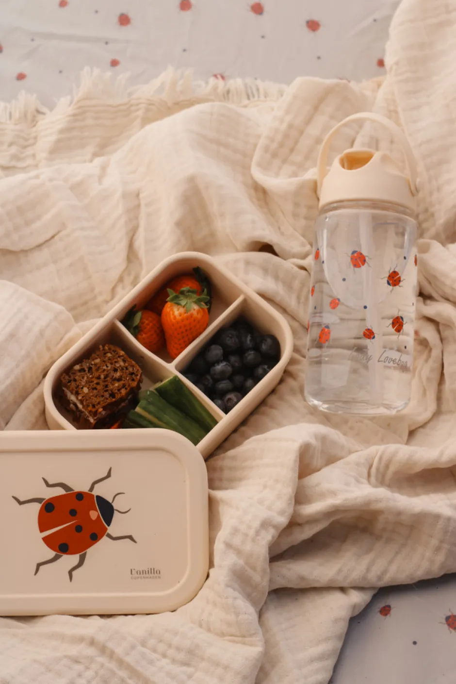 Online Drikkedunk - Tritan - Ladybug - 350 ml Madkasser & Drikkedunke