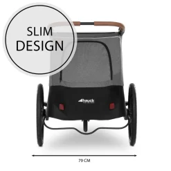 New Dryk duo cykelanhænger - melange grey Søskende/Tvillingevogne|Cykelvogne