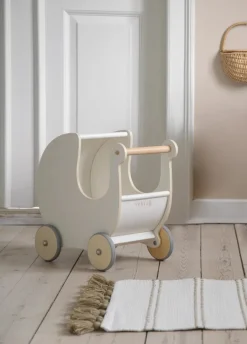 Online Dukkevogn i træ, classic white Dukkevogne & Senge