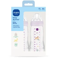 Sale Easy Active Baby Bottle 330ml 2pk Pink Sutteflasker