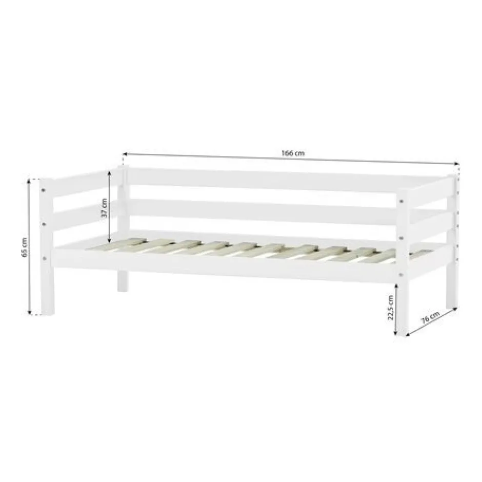 Discount ECO Comfort Juniorseng hvid, med sengehest, skuffesæt og madras Børn Pakkeløsninger|Juniorsenge