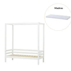 Online ECO Dream Himmelseng med madras 70x160 cm. - hvid Børn Juniorsenge