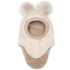 Elefanthue m. Alpaca Pompoms - Sand Melange Elefanthuer & Huer|Uldhuer, Uldvanter & Uldfutter