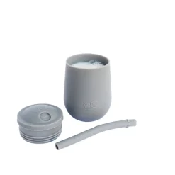 Mini Kop med sugerør - grå Service