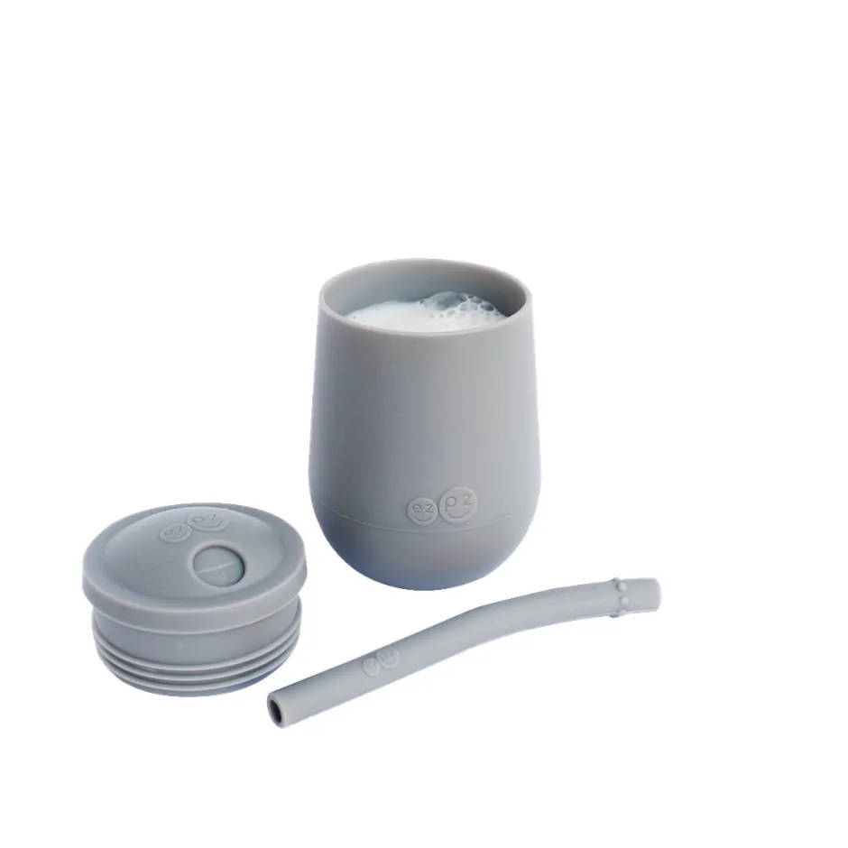 Mini Kop med sugerør - grå Service