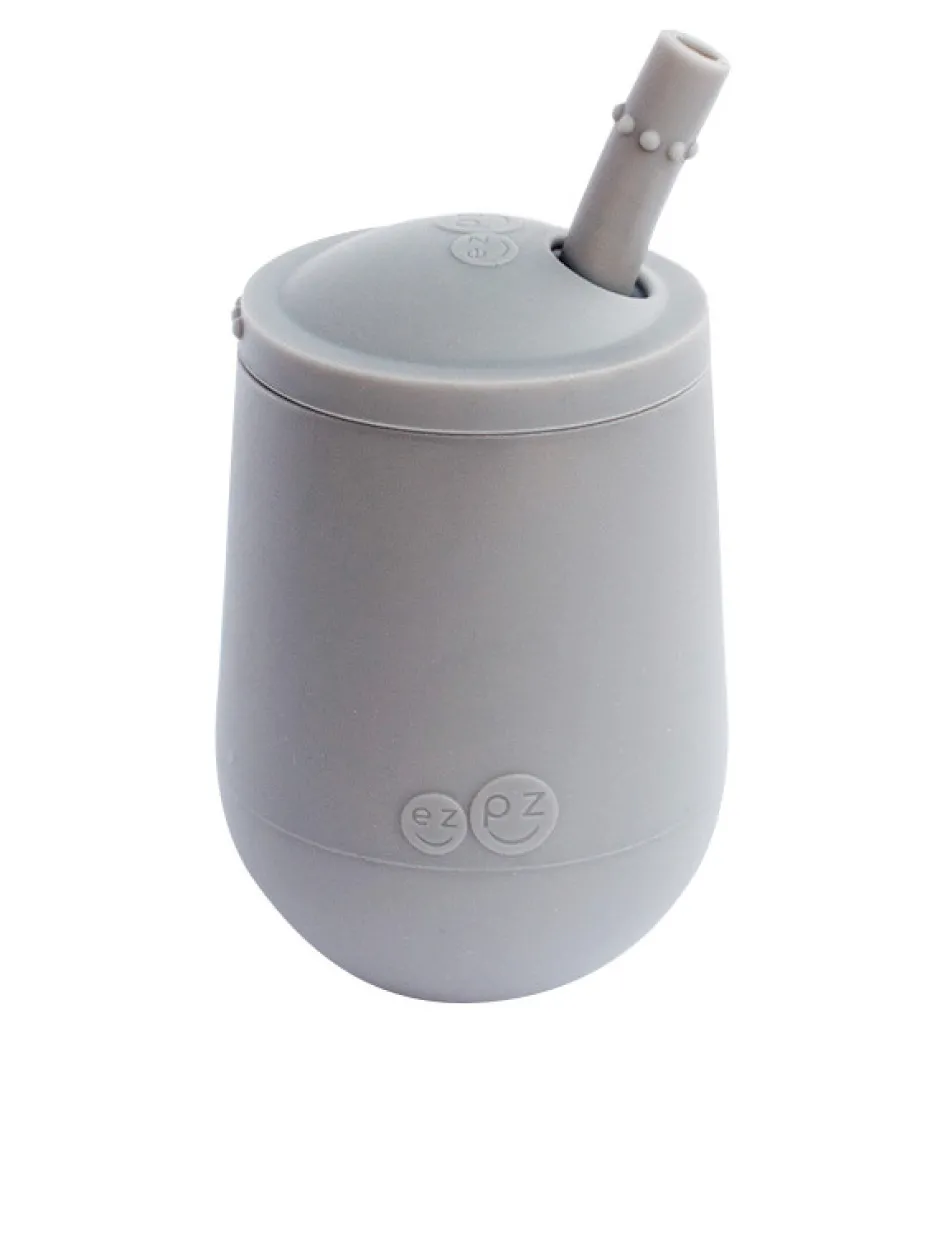 Mini Kop med sugerør - grå Service