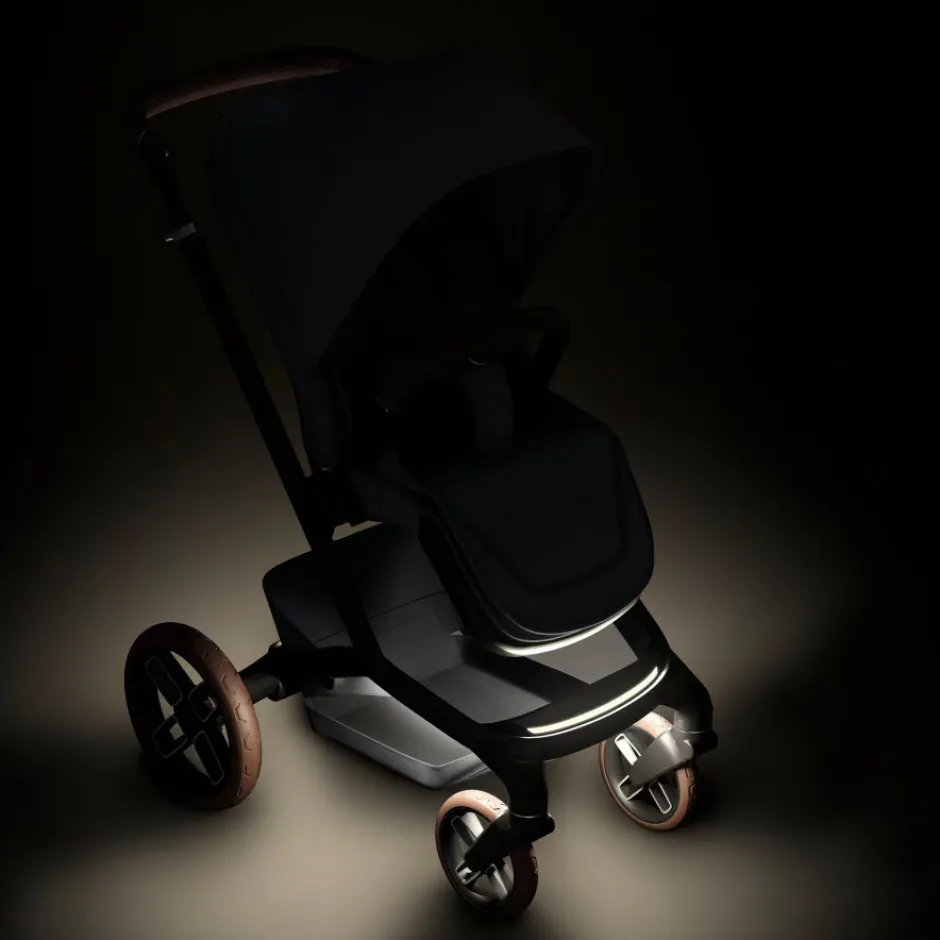 Outlet Fame - Twillic graphite Klapvogne Med Flade Sæder