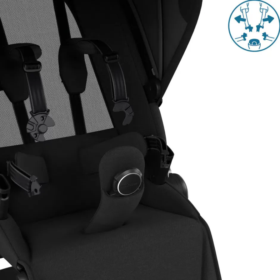 Outlet Fame kombivogn - Twillic Black Kombivogne Med Flade Sæder