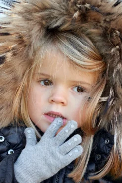 Hot Fingervanter - GREY MELAN Luffer & Vanter